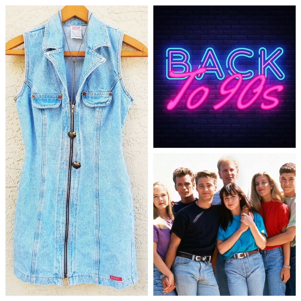 VTG Bongo Jean Dress Early 90s Denim